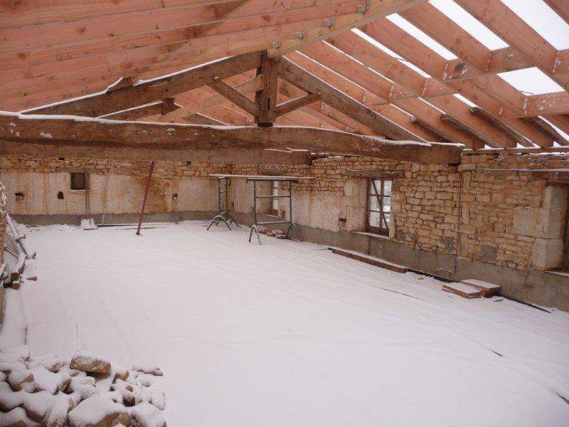 Restauration d'une charpente à Exoudun (79)